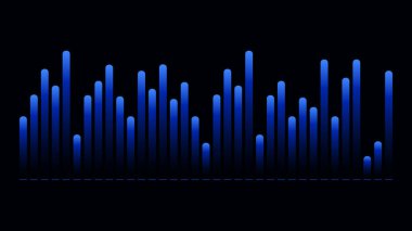 Soyut Ses Dalgası Dijital Frekans Dalga Boyu Grafik Tasarımı Vektör İllüstrasyonu 