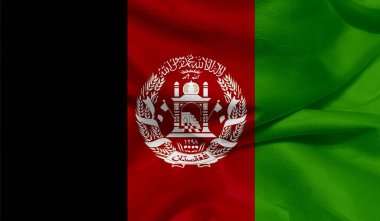 Afganistan bayrağının gerçekçi fotoğrafı.