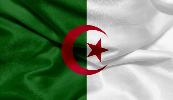 Foto Realista Bandera Argelia —  Fotos de Stock