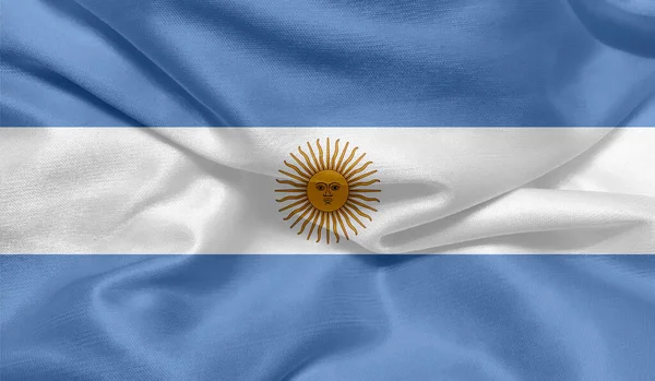 Realistiskt Foto Argentina Flagga — Stockfoto
