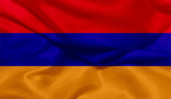 Foto Realista Bandera Armenia — Foto de Stock