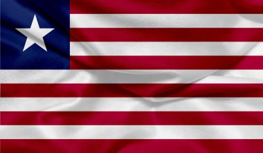  Kumaş desenli Liberya bayrağı fotoğrafı