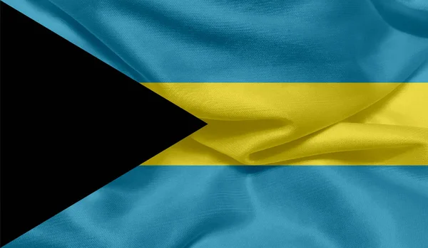 Photo Bahamas Flag Fabric Texture — Stock Photo, Image