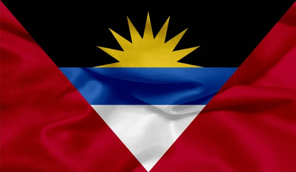 Photo Barbuda Flag Fabric Texture — Stock Photo, Image
