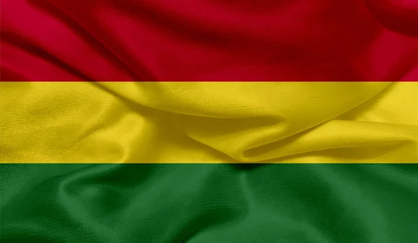 Foto Van Bolivia Vlag Met Stof Textuur — Stockfoto