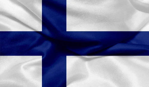 生地感のあるフィンランド国旗の写真 — ストック写真