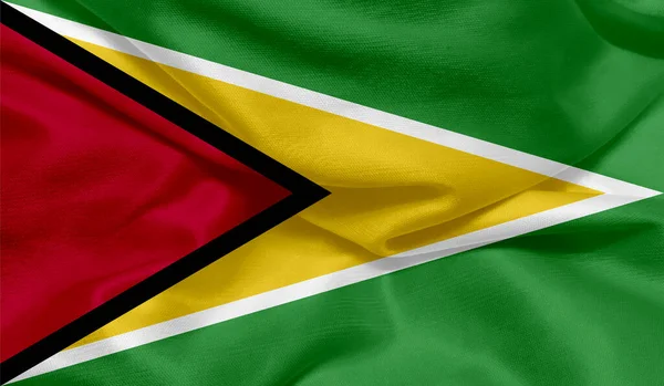 Photo Guyana Flag Fabric Texture — Stock Photo, Image