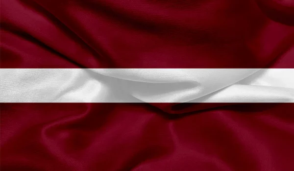 Photo Latvia Flag Fabric Texture — Stock Photo, Image