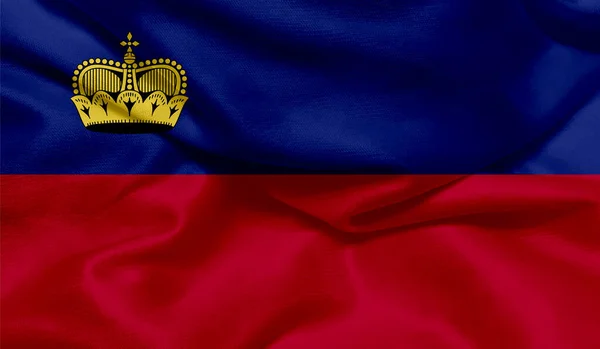 Foto Von Liechtenstein Flagge Mit Textur — Stockfoto