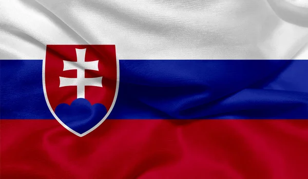 Foto Der Flagge Der Slowakei Mit Textur — Stockfoto