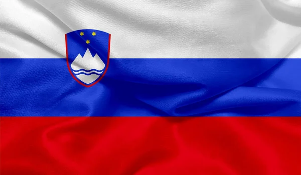 Foto Von Slowenien Flagge Mit Textur — Stockfoto