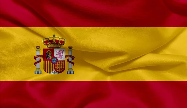 Foto Van Spanje Vlag Met Stof Textuur — Stockfoto