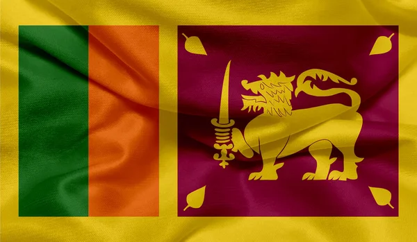 Σημαία Σρι Λάνκα Υφασμάτινη Υφή — Φωτογραφία Αρχείου