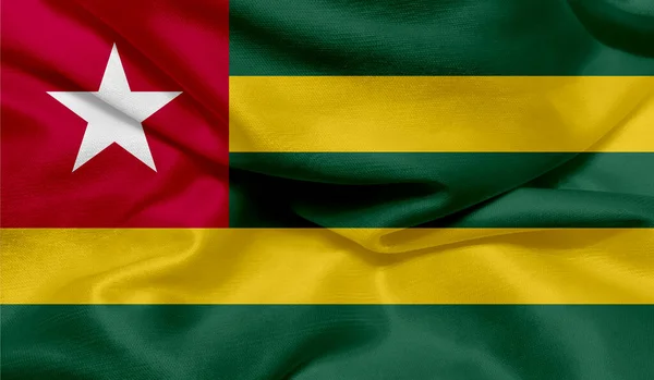 Photo Togo Flag Fabric Texture — Stock Photo, Image