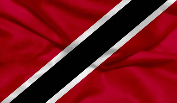 Photo Trinidad Tobago Flag Fabric Texture — Stock Photo, Image