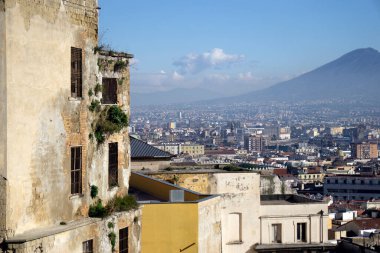 Naples, Italy, panorama, view, city, houses, buildings, travel, Vesuvius, history, street, live, sky, sun, hills, sea