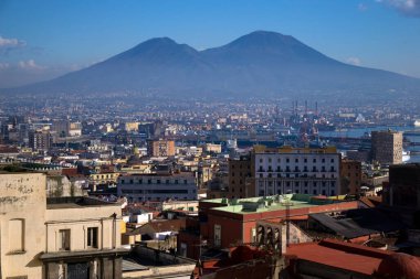 Naples, Italy, panorama, view, city, houses, buildings, travel, Vesuvius, history, street, live, sky, sun, hills, sea