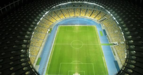 Olympijský Stadion Kyjev Ukrajina Centrum Města Fotbalové Hřiště Současný Design — Stock video