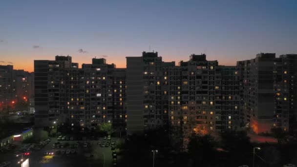 Metro Kharkivska Rua Revutsky Plano Geral Área Filmagem Nocturna Luzes — Vídeo de Stock