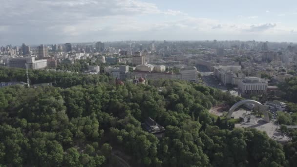 Γενικό Σχέδιο Της Πόλης Του Κίεβο Προβολή Της Δεξιάς Όχθης — Αρχείο Βίντεο