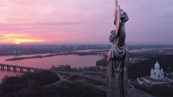 Monument Motherland Mother Kiev Symbol City Ukraine Museum Second World — Video