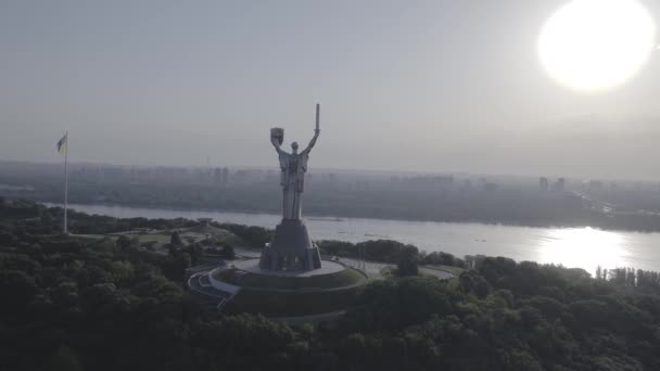Monumen Ibu Pertiwi Kiev Simbol Kota Ukraina Museum Dari Perang — Stok Video