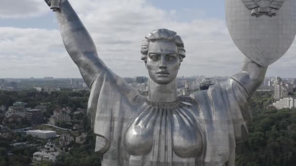 Denkmal Der Mutter Des Vaterlandes Kiew Das Wahrzeichen Der Stadt — Stockvideo
