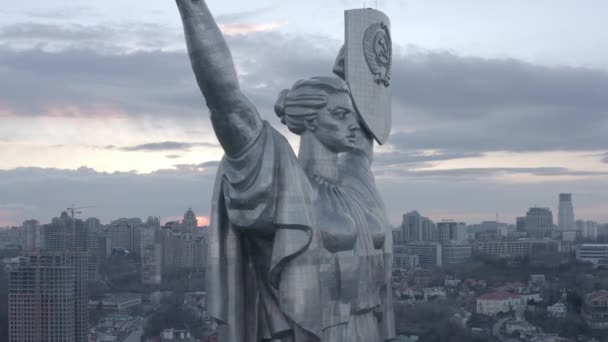 Monumento Madre Patria Kiev Simbolo Della Città Ucraina Museo Della — Video Stock