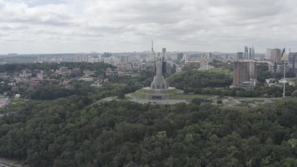 Pomnik Matki Ojczyzny Kijowie Symbolem Miasta Ukraina Muzeum Wojny Światowej — Wideo stockowe