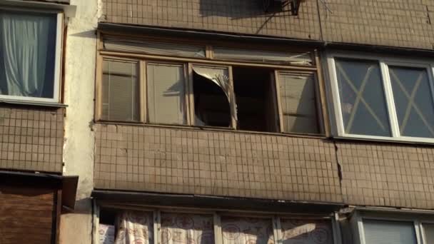 Ukrayna Nın Merkezine Roket Saldırısı Sonucu Nsansız Hava Aracı Patlaması — Stok video
