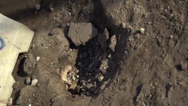 Důsledky Raketového Útoku Centrum Ukrajiny Nálevka Exploze Dronu Útok Íránského — Stock video