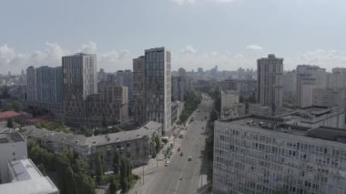Solomenskaya Square. General plan of the city. Kyiv. Ukraine. Aerial. Summer. 