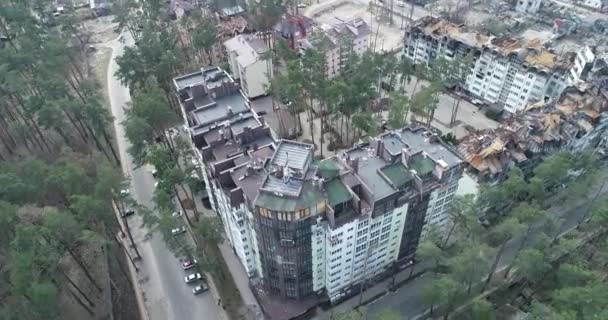 Destruction Après Une Frappe Aérienne Sur Des Bâtiments Résidentiels Civils — Video