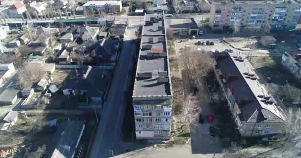 Sérült Lakóépület Kijevi Hostomel Városban Ukrajna Elleni Orosz Támadás Utáni — Stock videók