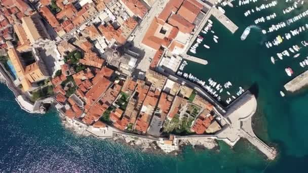 Dubrovnik Óvárosa Légi Kilátás Történelmi Város Dubrovnik Horvátországban Híres Turisztikai — Stock videók
