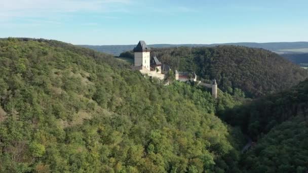 Château Karlstejn Haut Incroyable Monument Gothique République Tchèque Europe Été — Video