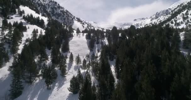 Widok Góry Andora Funicamp Encamp Andora Vella Andora Vieja Hiszpania — Wideo stockowe