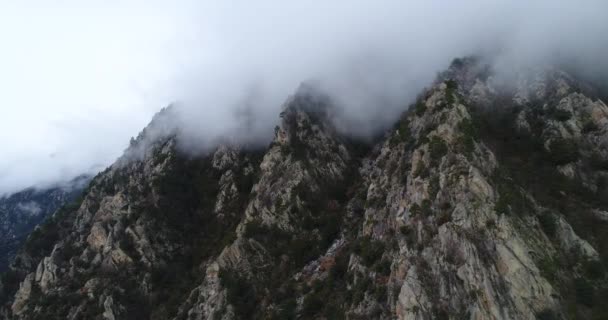 Вид Воздуха Андорру Велья Столицу Андорры Горах Пиренеев Между Францией — стоковое видео