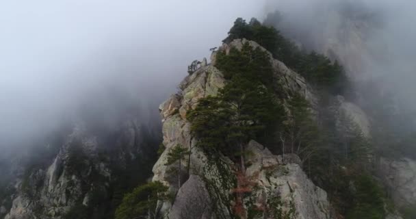 Вид Воздуха Андорру Велья Столицу Андорры Горах Пиренеев Между Францией — стоковое видео