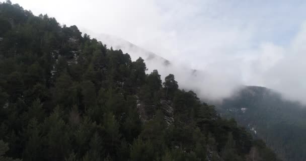 Andorra Dağlarının Hava Manzarası Funicamp Encamp Andorra Vella Andorra Vieja — Stok video