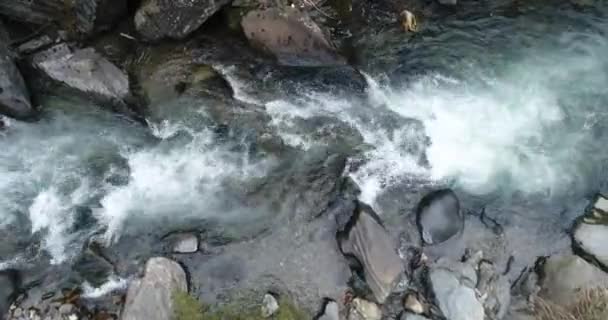 Rivière Valira Orient Andorre Aérien Hiver Vidéo De Stock Libre De Droits