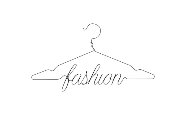 Creatief Mode Logo Ontwerp Vectorteken Met Belettering Hangersymbool Logotype Kalligrafie — Stockvector