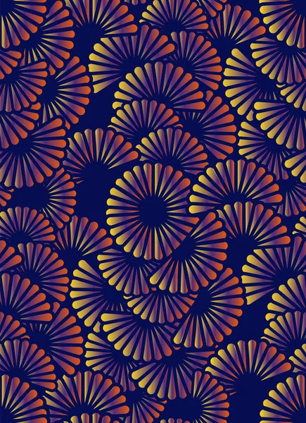 Sömlös Geometrisk Konst Deco Mönster Färgglada Blommor Design Abstrakt Vektor — Stock vektor