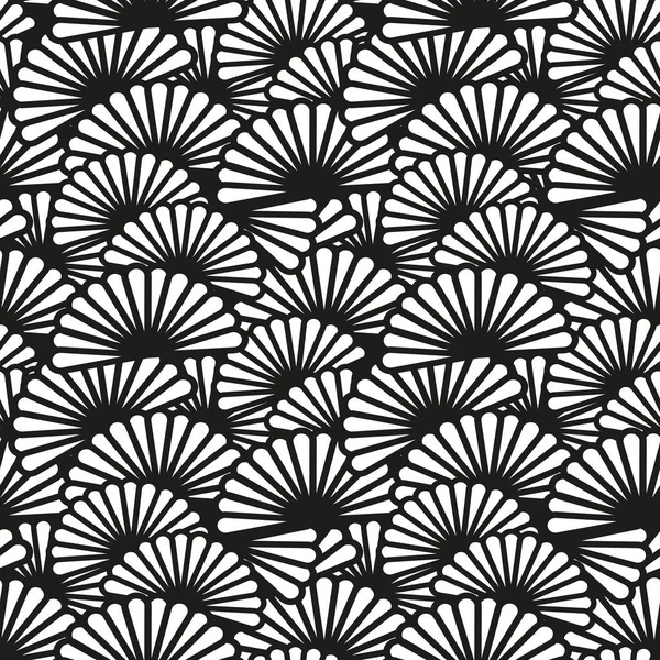 Nahtlose Geometrische Art Deco Muster Blumen Design Abstrakte Vektorillustration Floraler — Stockvektor