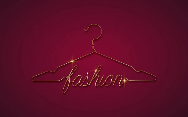 Desain Logo Mode Kreatif Tanda Vektor Emas Dengan Huruf Dan - Stok Vektor