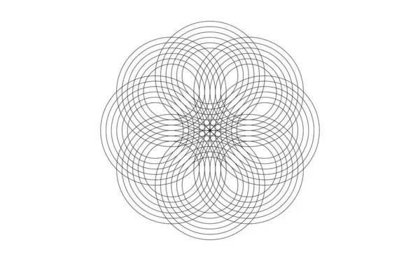 设计神圣几何的曼陀罗 圆形几何阿拉伯式 东方装饰 摘要在白色背景上隔离的Web和打印的花卉符号 矢量模板 — 图库矢量图片