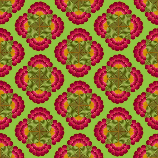 Motifs Fleurs Colorées Sans Couture Tissu Imprimé Cire Africaine Ornement — Image vectorielle