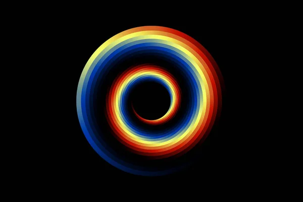 Fond Vortex Spirale Dégradé Coloré Illustration Vectorielle Tourbillon Multicolore Rayé — Image vectorielle