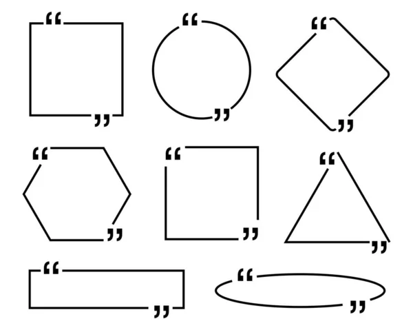 Рамка Коробки Цитатой Большой Набор Сообщение Коробках Geometric Blank Template — стоковый вектор
