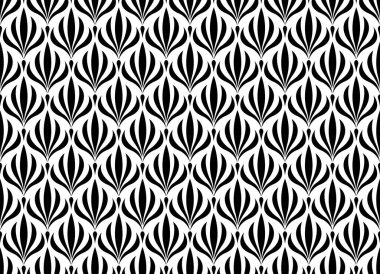 Çiçeksiz desen. Art Nouveau fayanslarıyla geçmişe dönük stil geometrik dokular. Vektör geometrik dekoratif yapraklar beyaz arkaplan soyut sanat deco tarzı izole